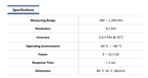 Barometic Pressure Sensor WxB-101L