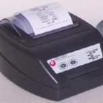 Narrow paper dot printer for direct report printing with battery and charger