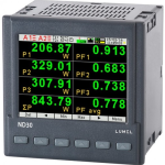 Power network meter with Ethernet, recording and graphical screen