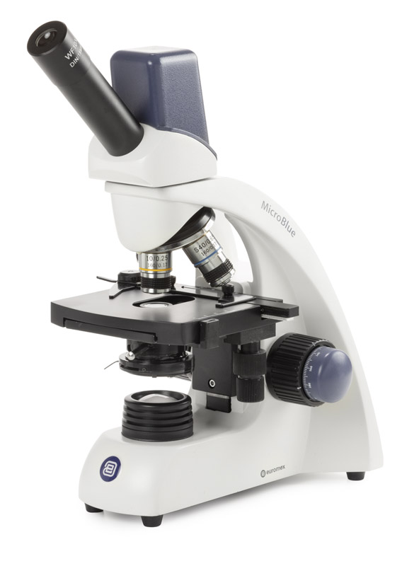 MicroBlue monocular microscope with built-in 5 MP digital CMOS camera ...