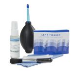 Cleaning kit: lens fluid, lint free lens tissue/paper, brush, air blower, cotton swabs PB.5275