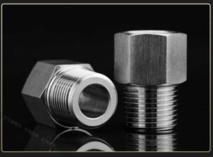 Adapter, 1/4BSP male to M14x1.5 female