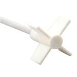 Cross stirrer, PTFE coated. Shaft 300mm long x 6mm diameter