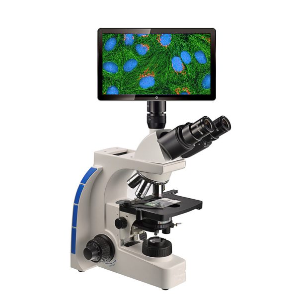 XUB203 Laboratory Biological Microscope With LCD Screen 14M Camera inserted
