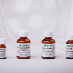 The D-Glucose HK (Regular) test kit is a high purity reagent for the measurement and analysis of D-glucose in plant and food products. Can be used in combination with other Megazyme's products that require glucose determination. Note for Content: The number of manual tests per kit can be doubled if all volumes are halved. This can be readily accommodated using the MegaQuantTM Wave Spectrophotometer (D-MQWAVE). Browse more of our monosaccharide and oligosaccharide assay kits. Scheme-K-GLUHK-220A GLUHK Megazyme