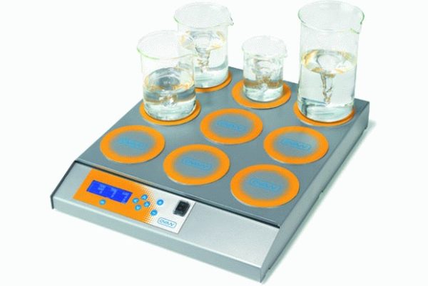 Magnetic Multistirrer 9 places LCD 200-1200rpm