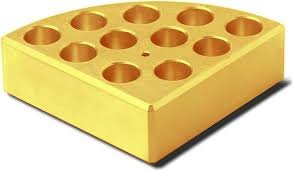 Accessories for RC - Gold AluBlockTM, 11 pos. Ø15,2 x h 20mm