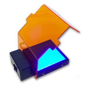 Orange filter cover for mini LED transilluminator