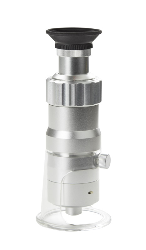 Measuring microscope 60x magnification with LED illumination. Reticle with 0.02 mm PB.5012
