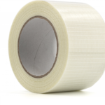 Sticky tape, glass fiber reinforced