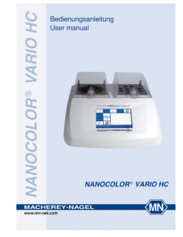 Manual for heating block NANOCOLOR VARIO HC