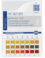 pH test strips, pH‑Fix 4.5–10.0, fixed indicator